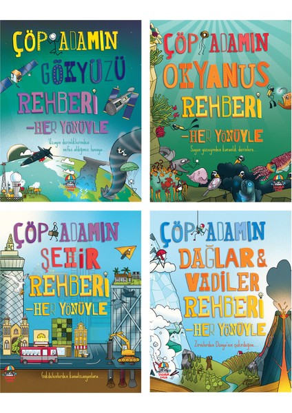 Çöp Adamın Rehberi Serisi / 8 + Yaş / 4 Kitap / Set / Yağmur Çocuk / Teleskop
