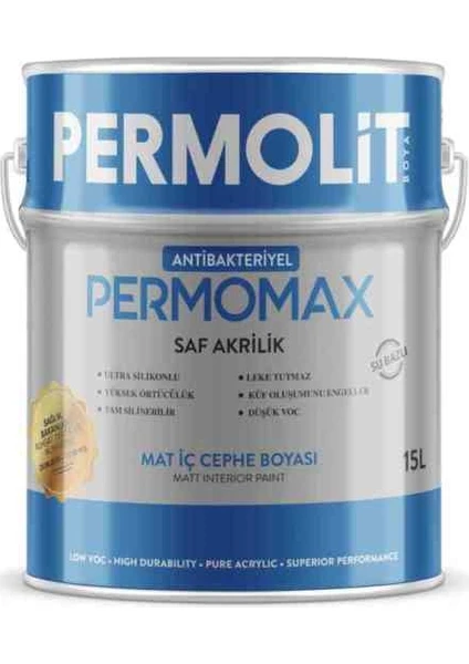 Permomax Antibakteriyel Mat Iç Cephe Boyası 2211-UN Kurabiyesi 2,5 Lt