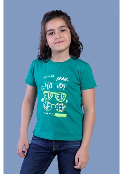 Toontoy Erkek Çocuk Gözlük Baskılı Tişört