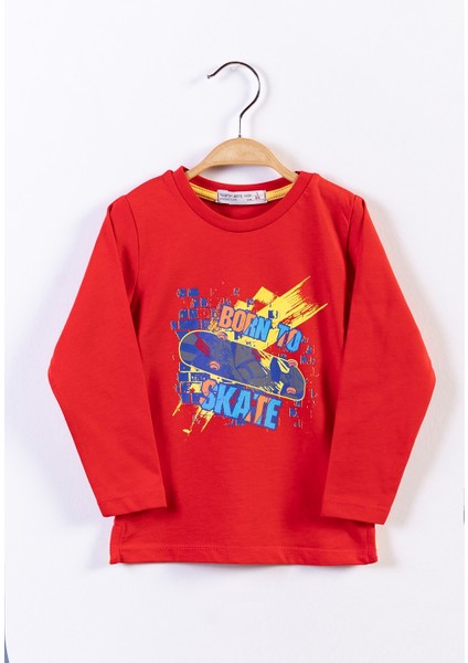Toontoy Erkek Çocuk Kaykay Baskılı Tişört