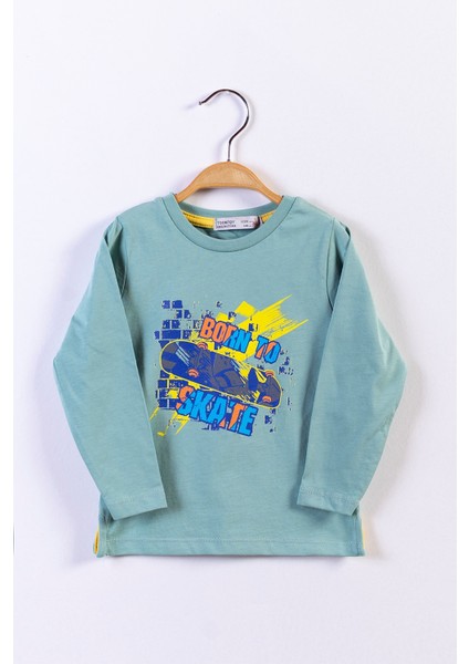 Toontoy Erkek Çocuk Kaykay Baskılı Tişört