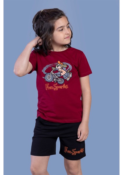 Toontoy Erkek Çocuk Bisiklet Süren Köpek Baskılı Takım