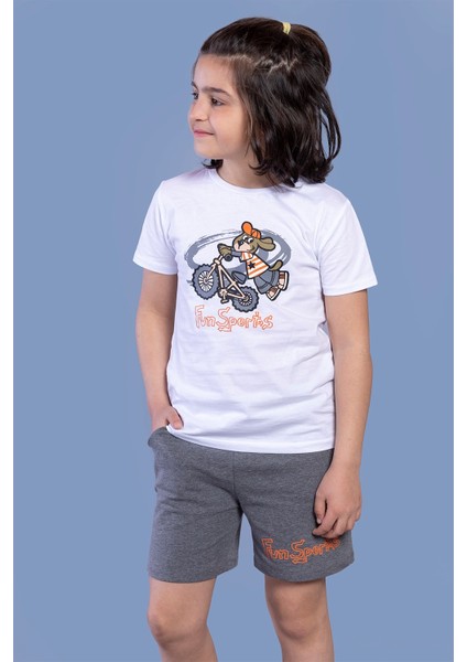 Toontoy Erkek Çocuk Bisiklet Süren Köpek Baskılı Takım