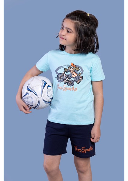 Toontoy Erkek Çocuk Bisiklet Süren Köpek Baskılı Takım