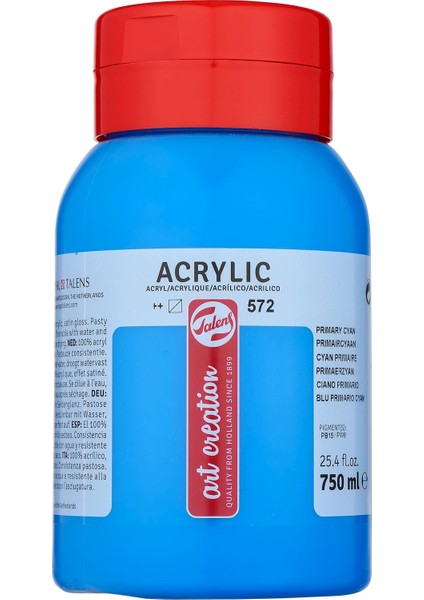 Art Creation Akrilik Boya 750 ml Primary Cyan