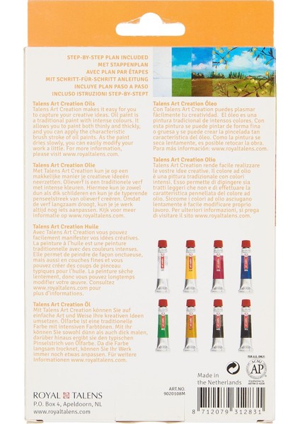 Art Creation Yağlı Boya Seti 12 ml Tüp x 8 Renk modelleri