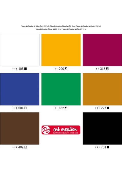Art Creation Yağlı Boya Seti 12 ml Tüp x 8 Renk indirimleri