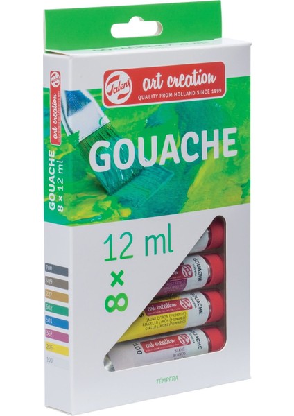 Art Creation Guaj Boya Seti 12 ml Tüp x 8 Renk