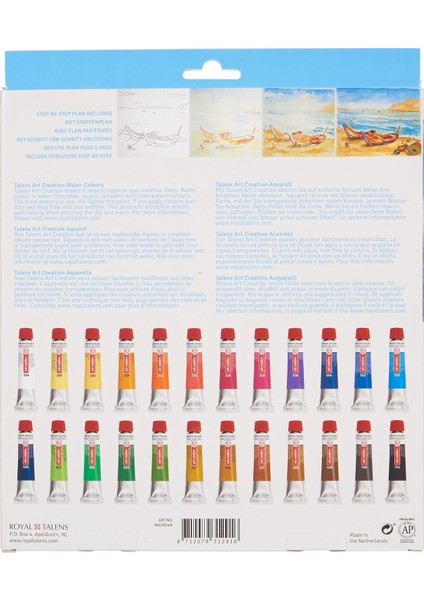 Art Creation Sulu Boya Seti 12 ml Tüp x 24 Renk modelleri