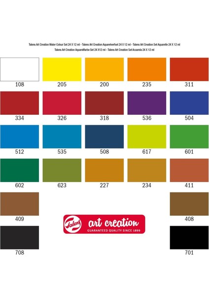 Art Creation Sulu Boya Seti 12 ml Tüp x 24 Renk indirimleri