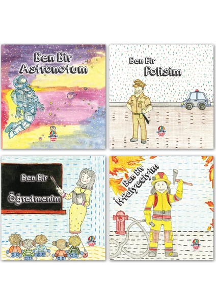Meslekler Serisi / 5 + Yaş / 4 Kitap / Set / Yağmur Çocuk