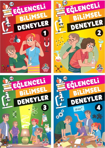Eğlenceli Bilimsel Deneyler Serisi / 8 + Yaş / 4 Kitap / Set / Yağmur Çocuk