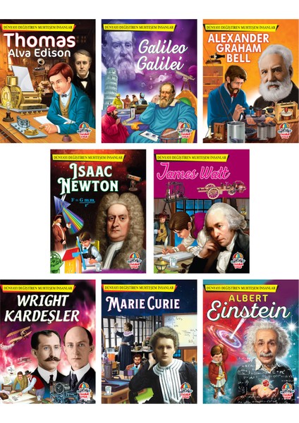 Dünyayı Değiştiren Muhteşem İnsanlar Serisi / 6 + Yaş / 8 Kitap / Set / Yağmur Çocuk