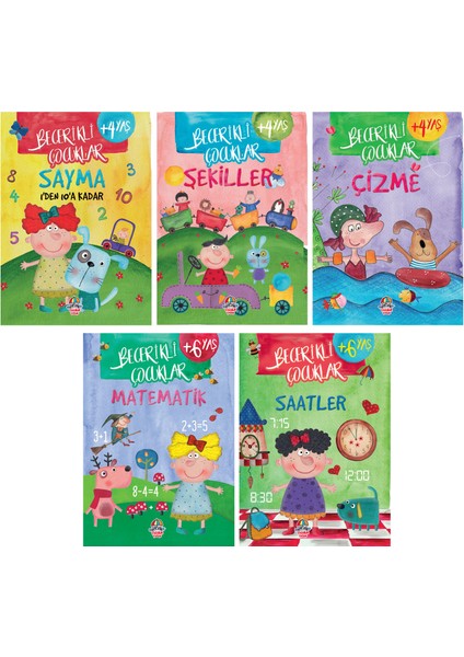 Becerikli Çocuklar Serisi /4-6 Yaş - Okul Öncesi / 5 Kitap / Set / Yağmur Çocuk