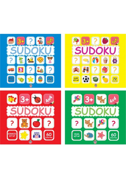 Sudoku Set 4 Kitap / 3+ Yaş - Okul Öncesi / Set / Yağmur Çocuk