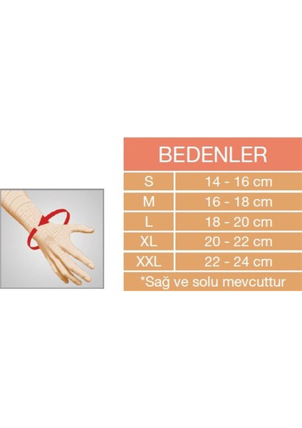 Orx-E 80 Neopren El Bilek Ateli ( Sağ ) (Bilek Çevresinde Stabilizasyonu Arttıran Bandajı Mevcuttur)