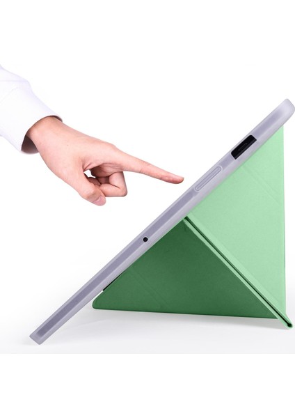 Galaxy Tab S7 Plus T970 Kılıf Kalem Bölmeli Smart Standlı Tablet Kılıfı Açık Yeşil fiyatları