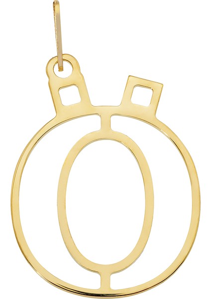 14 Ayar Altın Ö Harfi Kadın Kolye Ucu