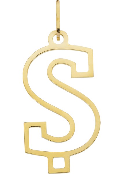 14 Ayar Altın Ş Harfi Kadın Kolye Ucu