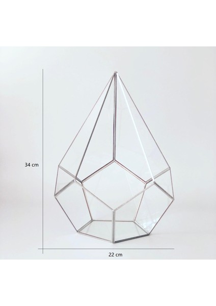 Dekoratif Cam Fanus. Teraryum Cam Fanus. Geometrik Cam Fanus.