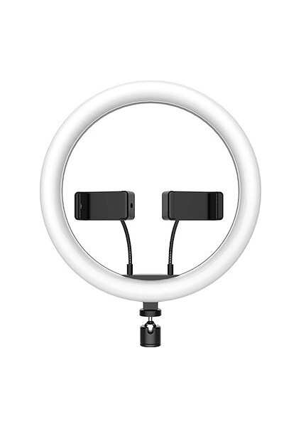 R68 12.5'' Çift Telefon Tutuculu Ring Light - Tiktok - Youtube - Kuaför - Makyaj - (Işık Ayağı Hediyeli)