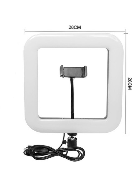 D35 10'' Kare Ring Light - Tiktok - Youtube - Kuaför - Makyaj - (Işık Ayağı Hediyeli)
