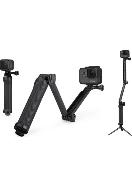 Gopro Uyumlu 3-Way Monopod Grip-Arm-Tripod Çok Fonksiyonlu