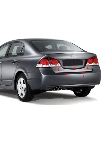 Honda Civic Krom Bagaj Alt Çıta 2006-2011 Çelik Şerit