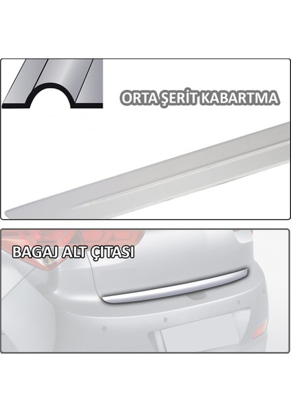 Fiat Albea Krom Bagaj Alt Çıta 2002-2011 Çelik Şerit