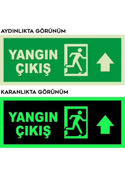 - Yangın Çıkışı Ileri Ok Lümen Folyo Levhası - Dekote Malzeme 19.5X8CM fiyatları