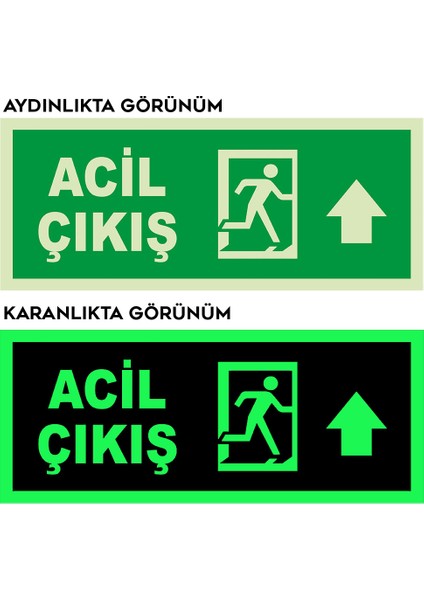 - Acil Çıkış Ileri Ok Lümen Folyo Levhası - Sac Malzeme 19.5X8CM fiyatları