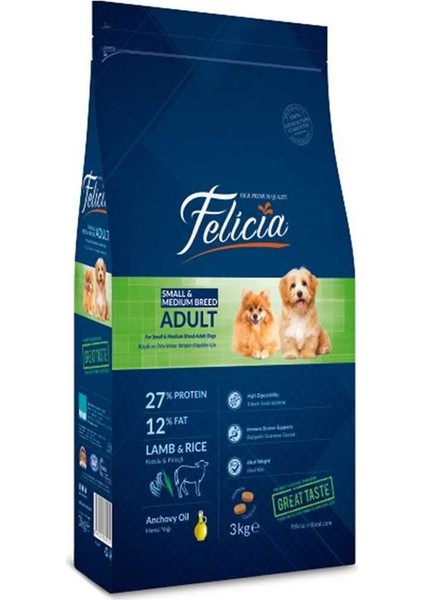 Small&medium Breed Kuzulu Köpek Maması 3 kg Idili