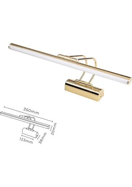 Gold Ayna Üstü Led Banyo Aplik Duvar Ayna Resim Tablo Gün Işığı Led Banyo Apliği