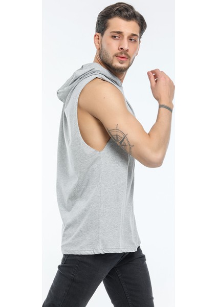 Kapşonlu Kolsuz Tshirt