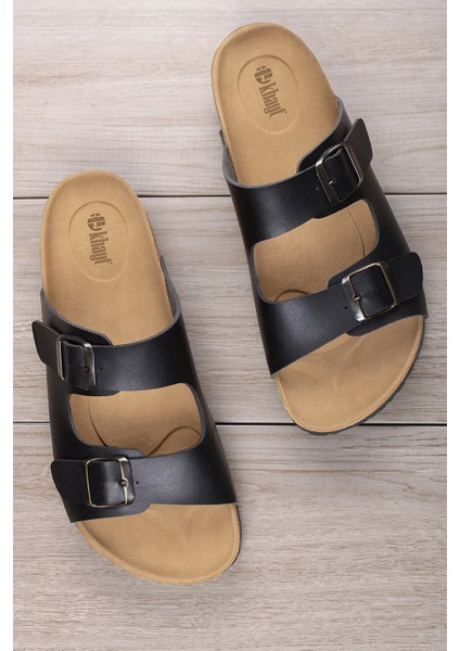 Caren Anatomik Çift Tokalı Günlük Kadın Terlik