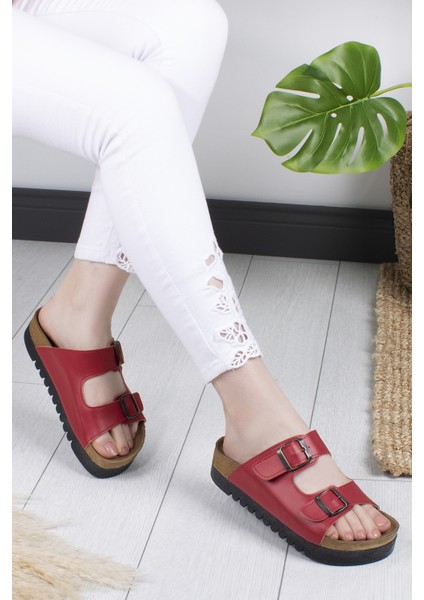 Maria Anatomik Çift Tokalı Günlük Kadın Terlik fiyatları