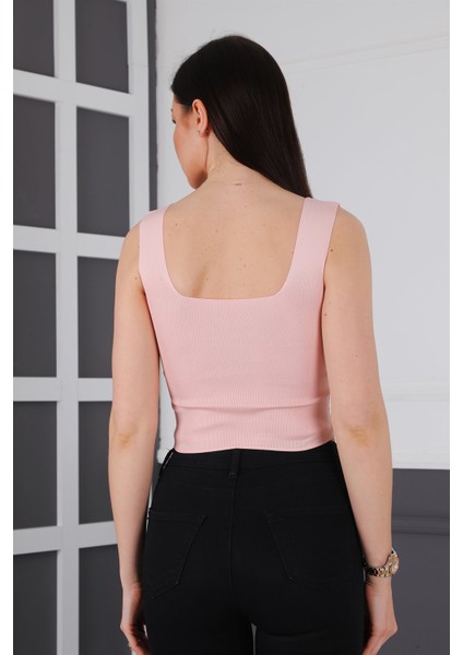 Z2001 Dewberry Kadın Krop Bluz-Pembe fiyatları