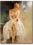 Ahşap Tablo Ressam Daniel Gerhartz Beyaz Elbiseli Kadın Yağlı Boya Çalışması 1