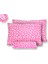 Ranforce Kumaş Lastikli Battal Boy Çarşaf Takımı 180x200 Pembe Yıldız Desenli 1