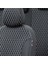 Porsche Cayenne 2002-2010 Özel Üretim Koltuk Kılıfı Amsterdam Design Deri Siyah - Beyaz 3