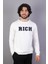 Erkek Süzine Baskılı Ekru Sweatshirt 1