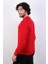 Erkek Süzine Baskılı Kırmızı Sweatshirt 4