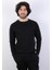 Erkek Logo Nakışlı Siyah Sweatshirt 1