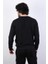 Erkek Logo Nakışlı Siyah Sweatshirt 4