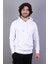 Erkek Kapüşonlu Beyaz Sweatshirt 1