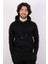 Erkek Kapüşonlu Siyah Sweatshirt 1