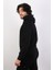 Erkek Kapüşonlu Siyah Sweatshirt 2
