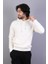 Erkek Kapüşonlu Ekru Sweatshirt 3