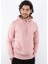 Erkek Kapüşonlu Pembe Sweatshirt 1