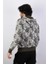 Erkek Kapüşonlu Desenli Haki Sweatshirt 3